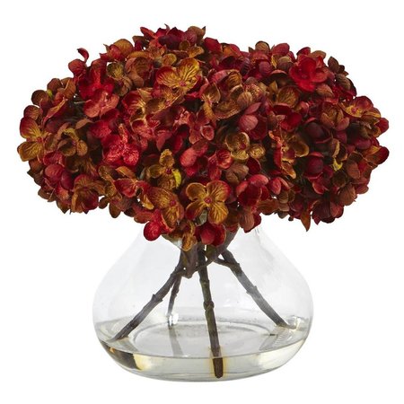 DARE2DECOR Hydrangea with Vase Silk Flower Arrangement DA409439